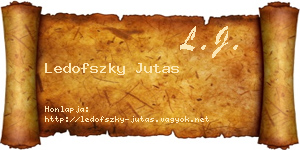 Ledofszky Jutas névjegykártya